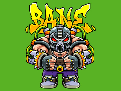 BANE adobe illustrator draw cartoonstyle dc comics illustration mascot street vector 品牌化 平面设计