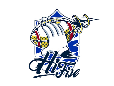 HiFive LOGO branding design draw football graphic design illustration logo street vector 品牌化 平面设计