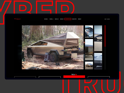 Dribble CyberTruck 3 agency automotive car concept design fullscreen hud interface landing landingpage tesla ui ui design user interface ux web web design