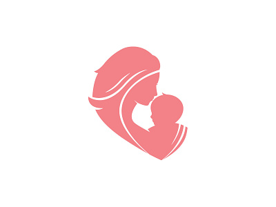Latch Lady Logomark baby branding feminine illustration logo mother