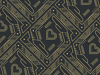 Gold Leaf Print design illustration pattern