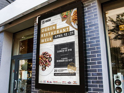 2018 Ogden Restaurant Week brand campaign eating food lifestyle ogden poster restaurant utah