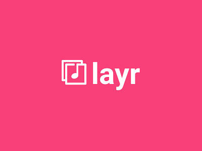 Layr Logo app brand branding logo mobile music pink uiux web