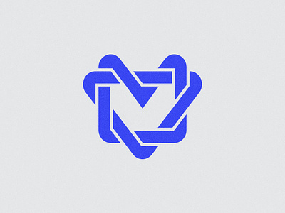 M+V adobe design flat illustrator logo minimal penrose penrose triangle