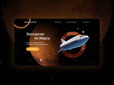 A journey to Mars concept design figma graphicdesign mars photoshop spacex webdesign