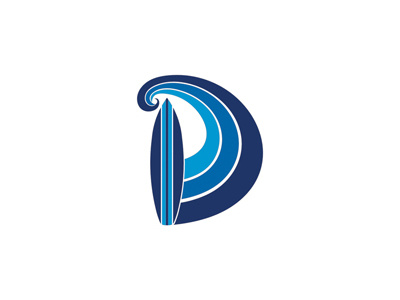 Logo for Destiny Travel destiny hawaii letter d logo ocean surf surfboard travel waves