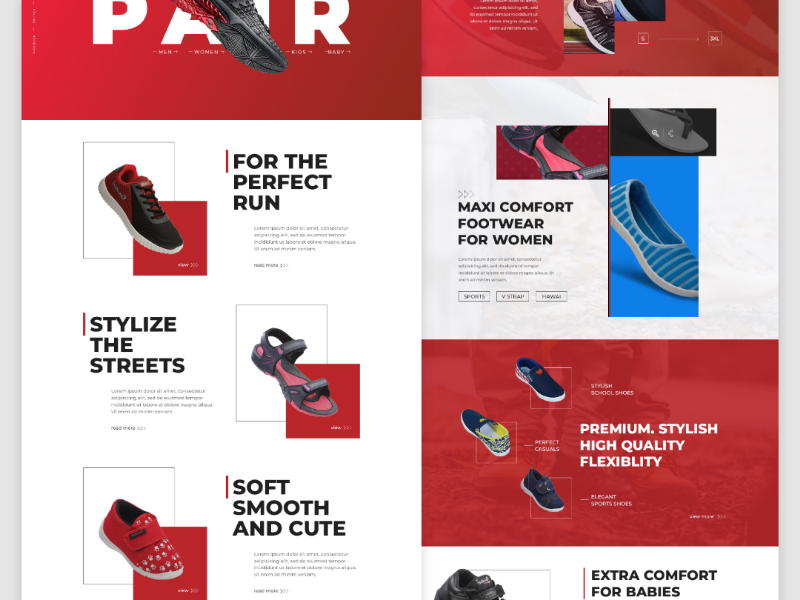 Shoe store web UI | Landing page by 