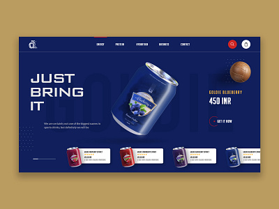 Energy Drink Web UI | Landing Page adobe xd energy drink landing page photoshop ui design ui ux ux web design web ui website