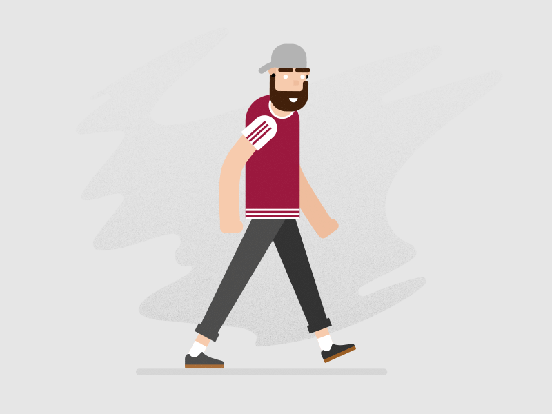 Hipster Walk cycle 2d adidas animation character gif hipster illustration illustrator motion design motion graphics motiondesign motiongraphics walk cycle walkcycle