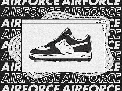 Nike Airforce 1. 2d airforce airforce 1 design graphicdesign illustration illustrator nike nike air nike airforce typogaphy vector