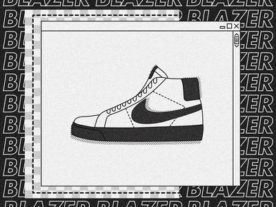 nike blazer outline