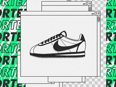 Nike Cortez. 2d cortez design graphicdesign illustration illustrator nike nike cortez sneakers typogaphy vector