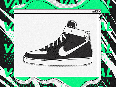 Nike Vandal High. 2d design graphicdesign illustration illustrator nike nikevandal sneakers typography vandal vector