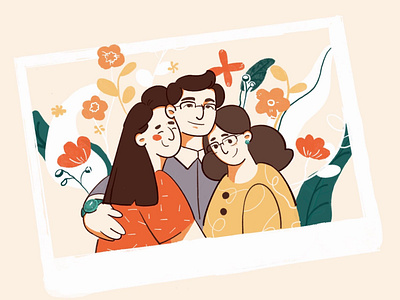 family photo illustration