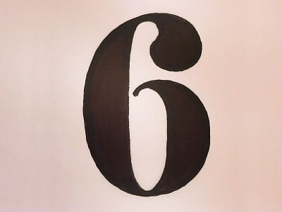 My fat number 6 design figures font lettering numbers numbers font pillow type type design typography