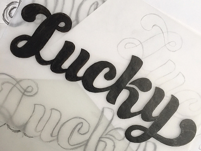 Lucky lettering font fontflaunt graphic design lettering lucky typedesign typography