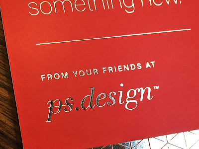 Sneaky peek at some new work brand identity branding foil stamp graphic design studio logo design logo marks modern design ps design type typography visual identity design