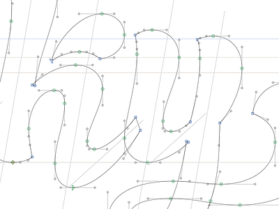 Candy script lettering curves