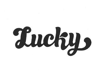 Lucky candy-script lettering by Petre Spassov on Dribbble