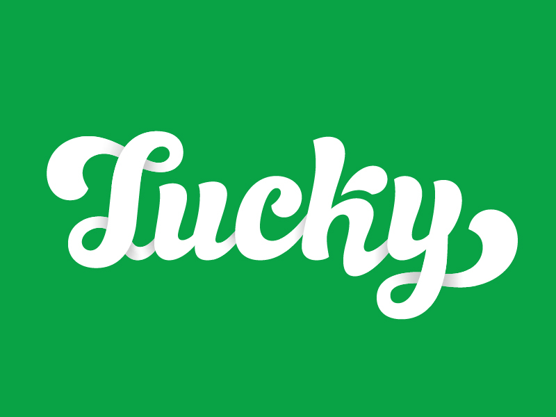 Lucky candy-script lettering by Petre Spassov on Dribbble