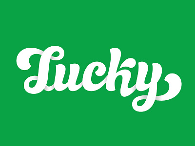 Lucky candy-script lettering