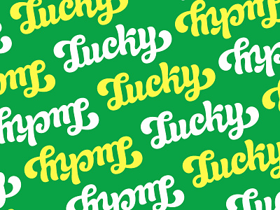 Lucky candy-script lettering pattern candy script design drawing graphic design hand lettering lettering type typography