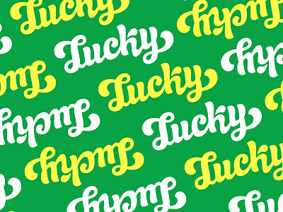 Lucky candy-script lettering pattern