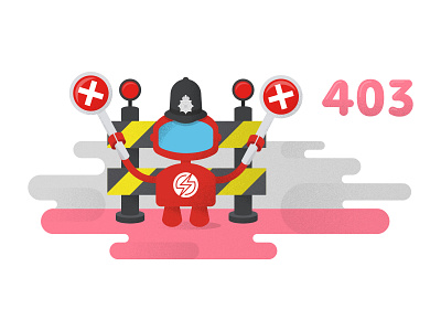 403 Error Illustration for Sauce Labs 403 error branding error page graphic design illustrations ps design sauce labs ui ux web design