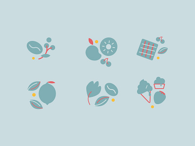 Food Icons for Tosta Brand branding food iconography illustration