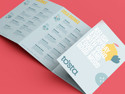 Menu Design for Tosta Cafe branding graphic design menu design