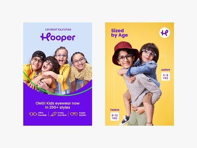 Introducing Hooper! branding cheerful e-commerce eyeware fun visualsystem