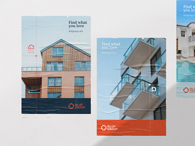 Visual System design for Rilof Group branding cororate property management visual system