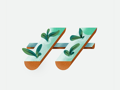 H for Hydroponics 36daysoftype illustration lettering