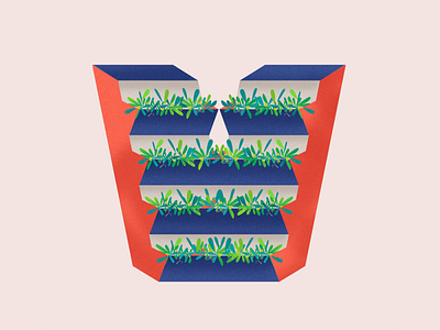 V for vertical farming 36daysoftype illustration lettering