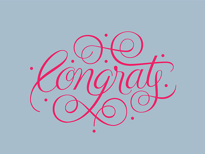 Congratulations calligraphy digital