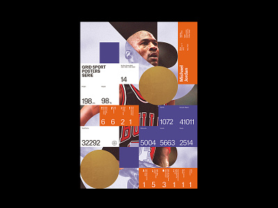 Tribute to Michael jordan basket chicago design graphic grid infographic information design legend nba poster print sport