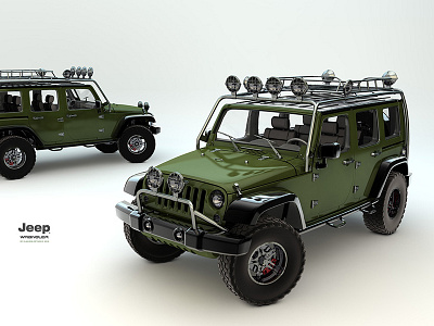 Jeep Wrangler 3d automobile c4d car jeep maya model render wrangler