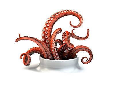 Tentacles 3d c4d maya model render tentacles zbrush