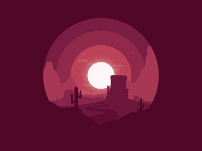 Explorer Series : Desert Sundown. desert design dunes gradient graphic design graphics illustration illustrator texture vector