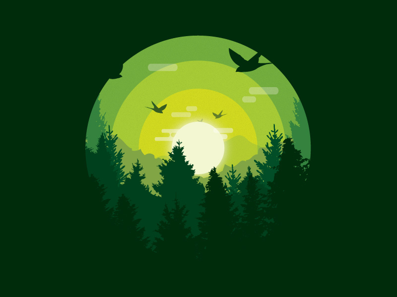 Explorer Series : The Forest. figure ground gradient texture illustrator illustration graphic design graphics forest. design