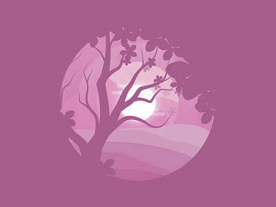 Explorer Series : Cherry Blossom. cherry blossom design gradient graphic graphic design graphics illustration illustrator nature texture vector