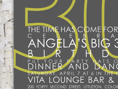 Modern Adult Birthday Party Invitation birthday color graphic design invitation modern typography