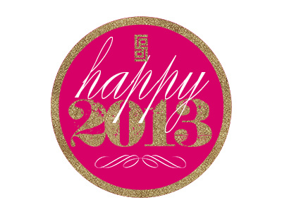 Happy 2013 advertising glitter graphic design holiday