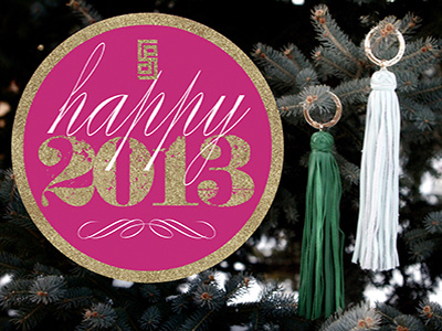 Happy 2013 Tassel Photo Promo advertising glitter graphic design holiday photo