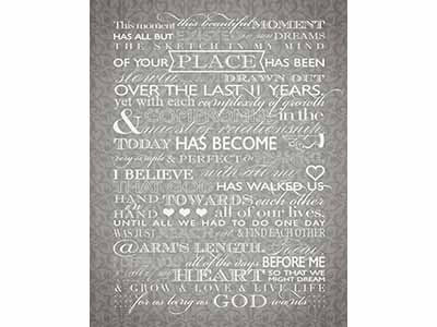 Her Vows gift graphic design poster typography vows wedding
