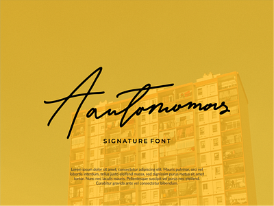 Autonomos Signature Font animation app branding design flat font handwritten icon illustration logo typography design ui vector
