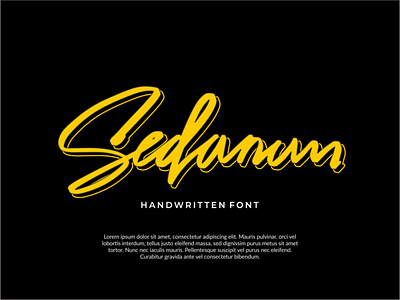 Sedanun Handwritten Font app branding