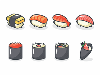 Susi Food Icons animation app branding design flat icon illustration illustrator ios lettering logo minimal sketch type typography ui ux vector web website