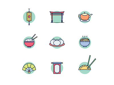 East Asian Food Icons