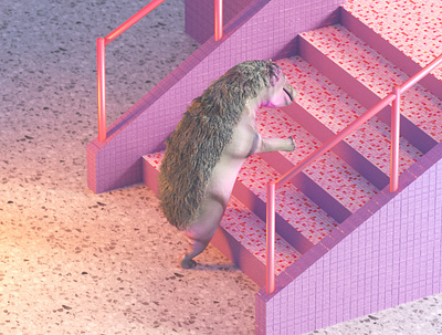 Hippo Quarantine workout - jump box 3d art 3d visualization aniamtion art direction cinema4d design hippo illustration jumpbox lockdown octanerender quarantine rendering workout